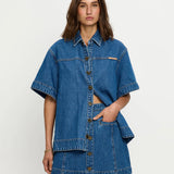 KIVARI - Shea Denim Skirt - Indigo