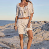 SPELL - Maiden Lace Mini Skirt - Antique White