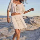 SPELL - Maiden Lace Mini Skirt - Antique White