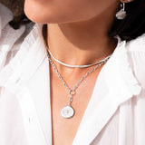 MURKANI - Halcyon - Shield Drop Necklace | Silver