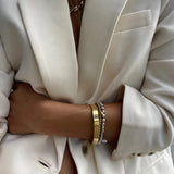 SILK & STEEL - Luccia Bangle | Silver