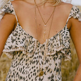 SPELL - Snow Leopard Strappy Gown - Animal