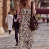 SPELL - Snow Leopard Strappy Gown - Animal
