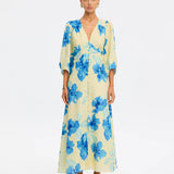 KIVARI - Sophie Maxi Dress - Yellow / Blue