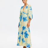 KIVARI - Sophie Maxi Dress - Yellow / Blue