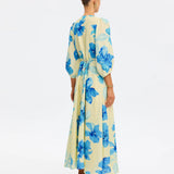 KIVARI - Sophie Maxi Dress - Yellow / Blue