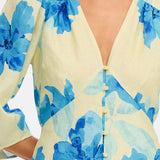 KIVARI - Sophie Maxi Dress - Yellow / Blue