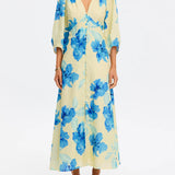 KIVARI - Sophie Maxi Dress - Yellow / Blue