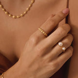 MURKANI - Riviera Double Pearl Ring | Gold