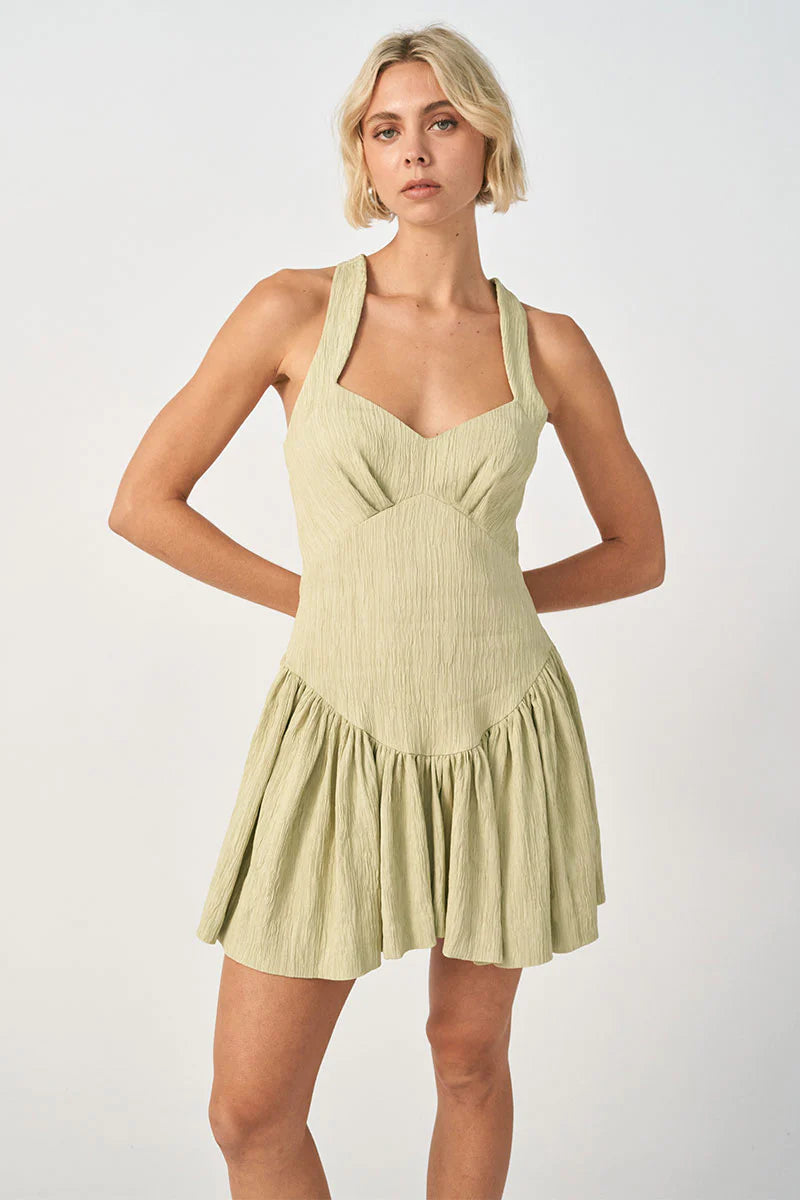 SOVERE / - Georgia Mini Dress - Celery