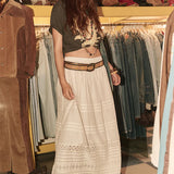SPELL - Love In The Afternoon Lace Maxi Skirt - Daisy