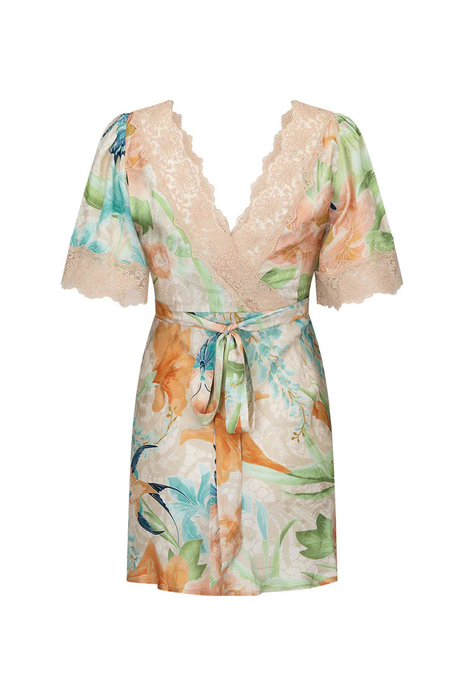 painter's garden lace mini dress Leander Embroidered Lace Mini Dress