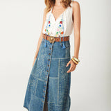 SPELL - Road Trip Denim Maxi Skirt - Bandana