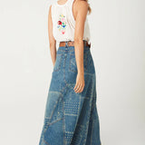 SPELL - Road Trip Denim Maxi Skirt - Bandana