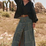 SPELL - Road Trip Denim Maxi Skirt - Bandana
