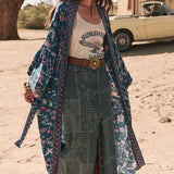 SPELL - Road Trip Denim Maxi Skirt - Bandana