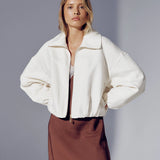 KIVARI - Cass Cropped Jacket - Ivory