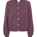AMERICAN DREAMS - Susan Alpaca Cardigan - Bordeaux