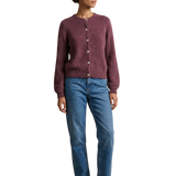 AMERICAN DREAMS - Susan Alpaca Cardigan - Bordeaux