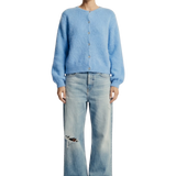 AMERICAN DREAMS - Susan Alpaca Cardigan - Sky Blue