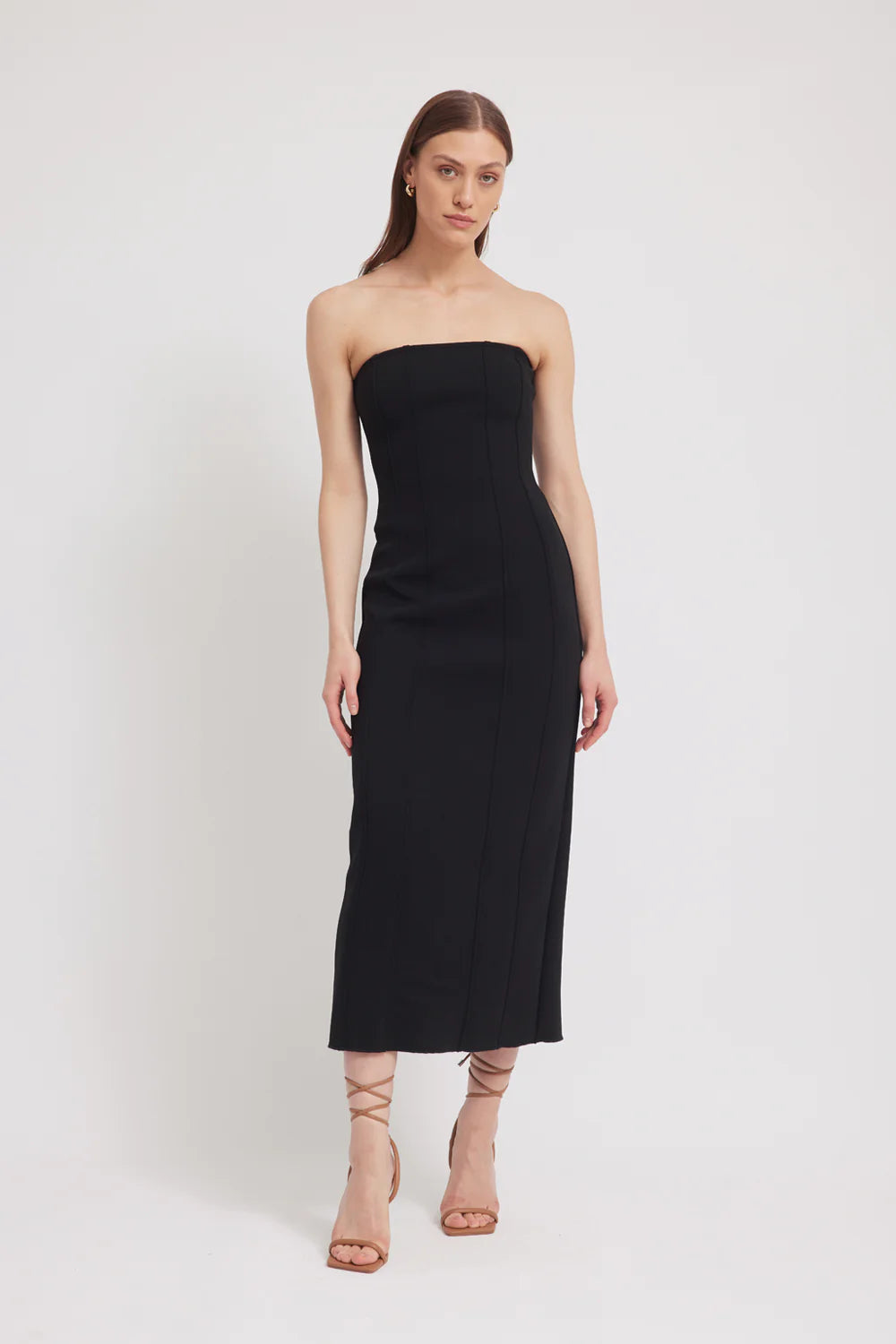 Tojha - Prim Bonded - Crepe Dress - Black