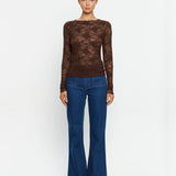 KIVARI - Victoria Lace Top - Chocolate