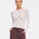 KIVARI - Victoria Lace Top - Cream