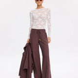 KIVARI - Victoria Lace Top - Cream