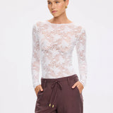 KIVARI - Victoria Lace Top - Cream