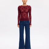 KIVARI - Victoria Lace Top - Plum