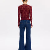 KIVARI - Victoria Lace Top - Plum