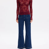 KIVARI - Victoria Lace Top - Plum