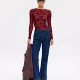 KIVARI - Victoria Lace Top - Plum
