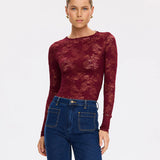 KIVARI - Victoria Lace Top - Plum