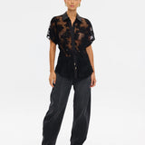 KIVARI - Jaxon Lace Shirt - Black