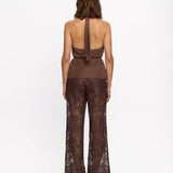 KIVARI - Arabella Halter Top - Chocolate