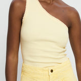 KIVARI - Tallulah One Shoulder Tank - Butter
