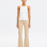 KIVARI - Tallulah Spliced Tank - Ivory / Tan