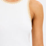 KIVARI - Tallulah Spliced Tank - Ivory / Tan