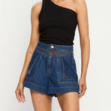 KIVARI - Celene Denim Short - Indigo Blue