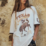 SPELL - Texas Sweetheart Oversized Tee - Vintage Cream