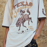 SPELL - Texas Sweetheart Oversized Tee - Vintage Cream
