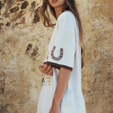 SPELL - Texas Sweetheart Oversized Tee - Vintage Cream