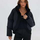 TOAST SOCIETY - Curved Front Puffer - Black