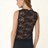 ROWIE - Tonya Rose Lace Tank - Noir