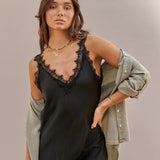 CHARLI - Solange Slip Dress - Black