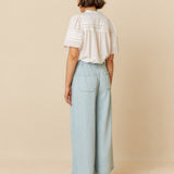 INDI & COLD - Denim Effect Pants - Tejano
