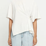 KIVARI - Vera Asymmetrical Tee - Ivory
