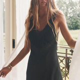 SPELL - Vina Lace Slip Dress - Midnight