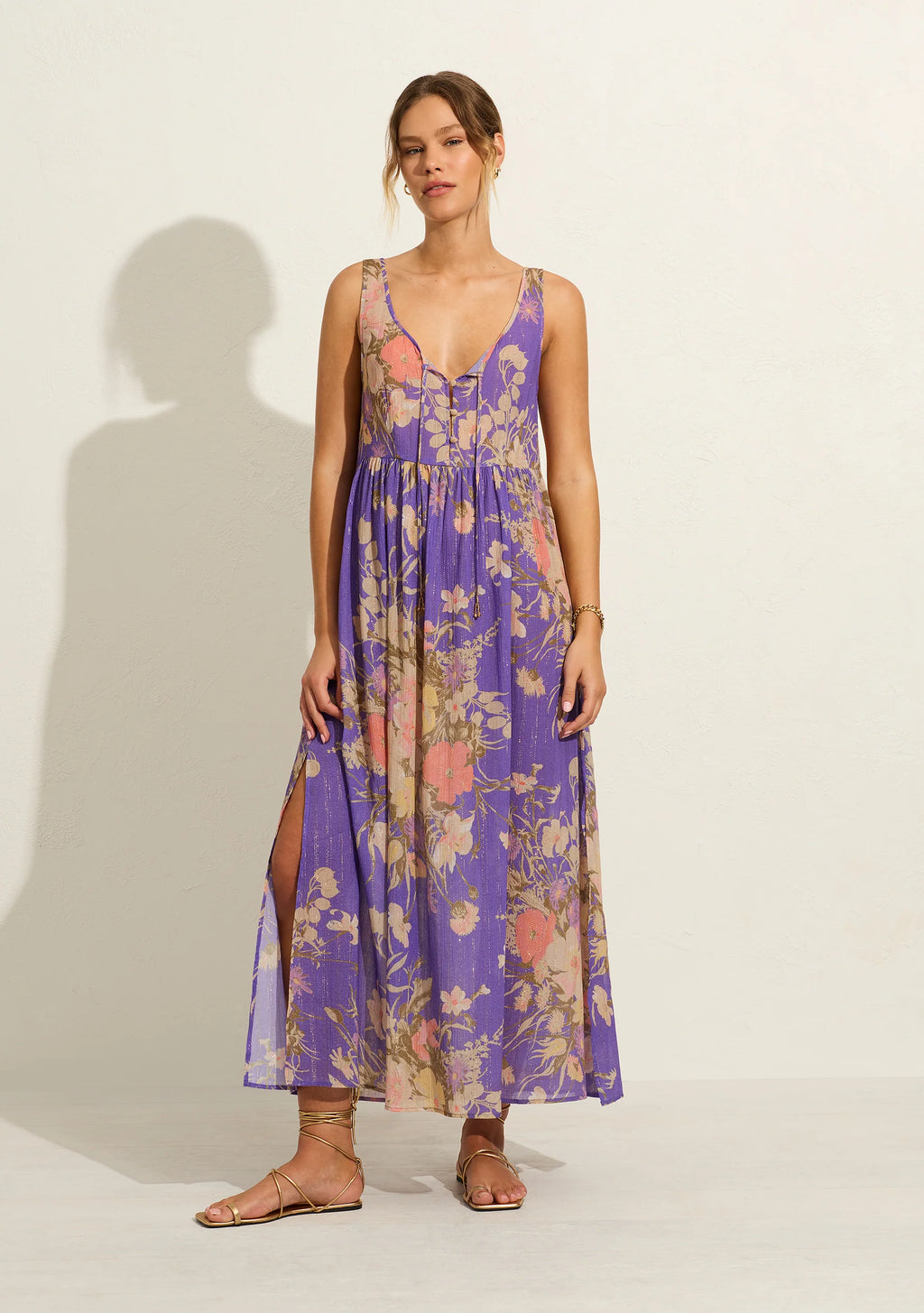 Auguste - Beachside Maxi Dress - Lavender Floral